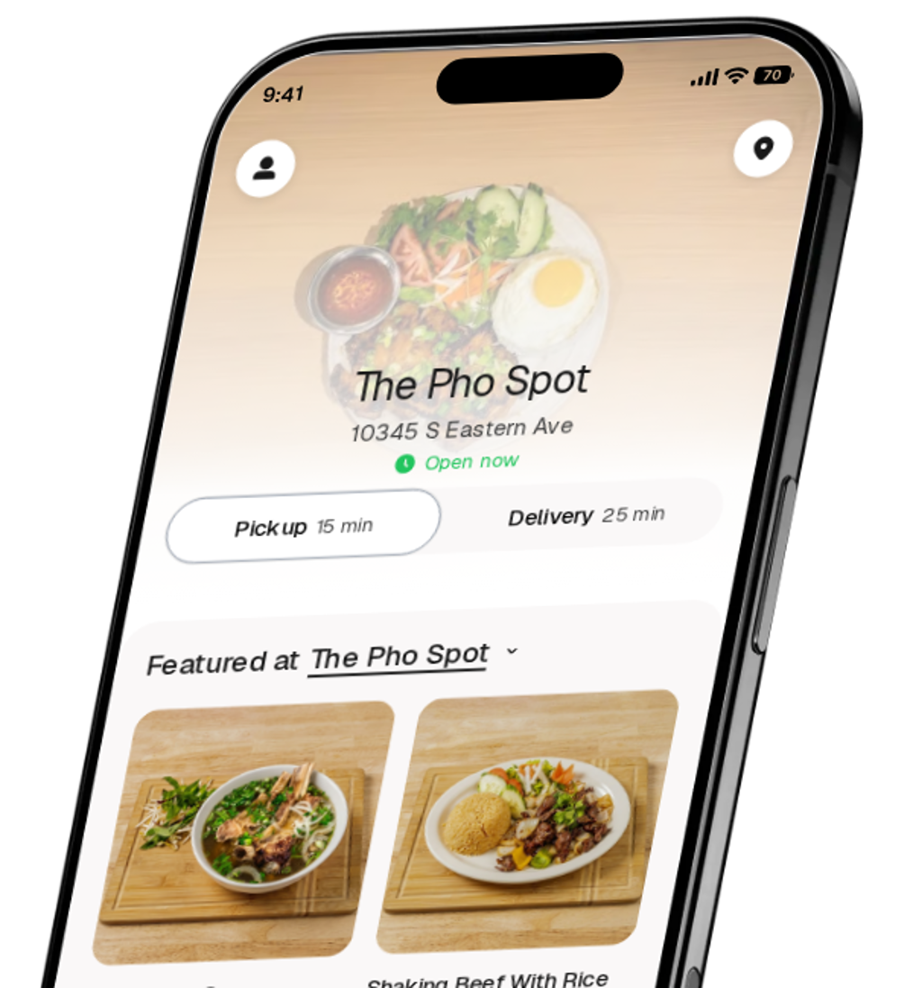 The Pho Spot app preview
