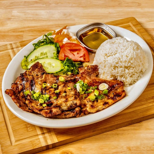 Grilled Pork Chop With Rice.