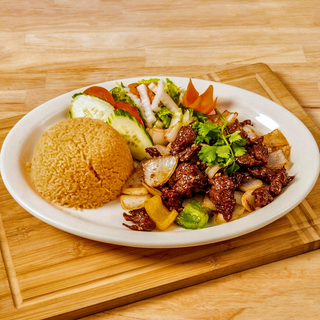 Shaking Beef with Rice