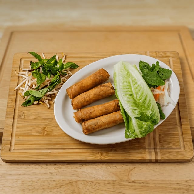 Crispy Egg Rolls.